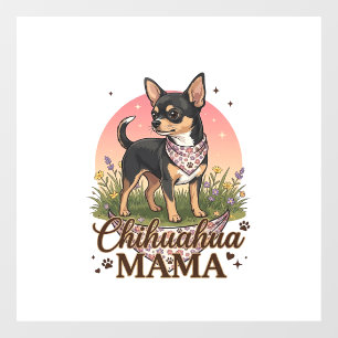 Chihuahua Mama Dog Pink Floral Bandana_1