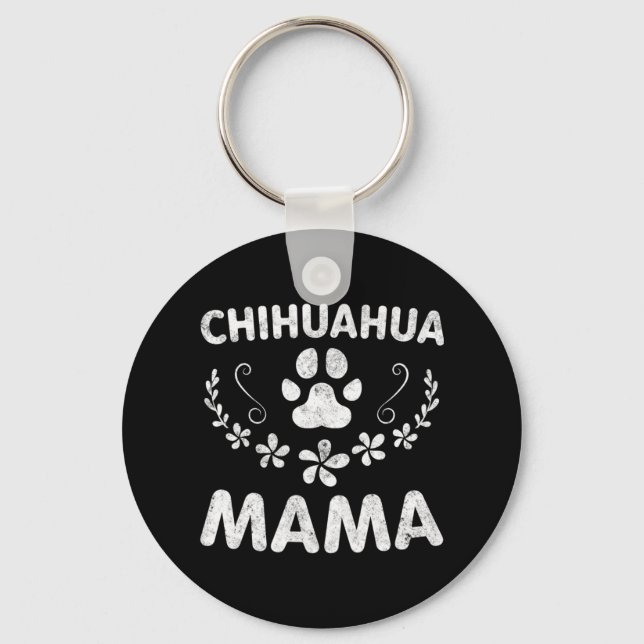 Chihuahua Mama Key Ring (Front)