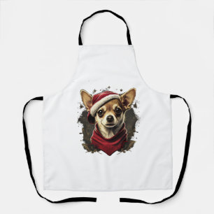 Chihuahua  Merry Christmas  X-Mas Tree  Cute       Apron