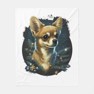 Chihuahua  Merry Christmas  X-Mas Tree  Cute    Fleece Blanket