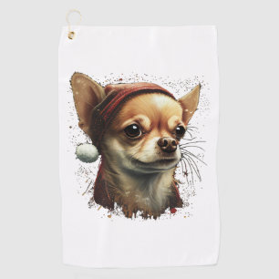 Chihuahua  Merry Christmas  X-Mas Tree  Cute Golf Towel