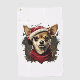Chihuahua  Merry Christmas  X-Mas Tree  Cute       Golf Towel