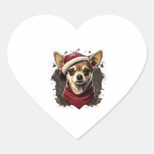 Chihuahua  Merry Christmas  X-Mas Tree  Cute       Heart Sticker