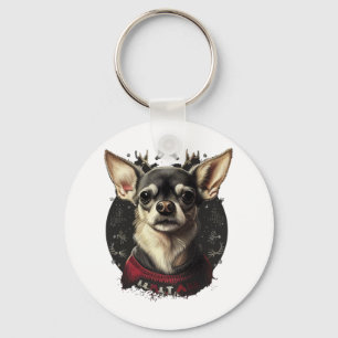 Chihuahua  Merry Christmas  X-Mas Tree  Cute   Key Ring