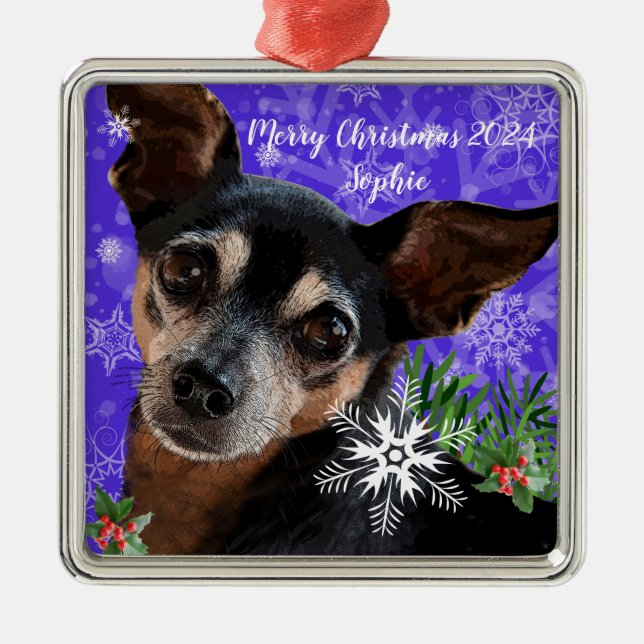 Chihuahua Metal Ornament (Front)