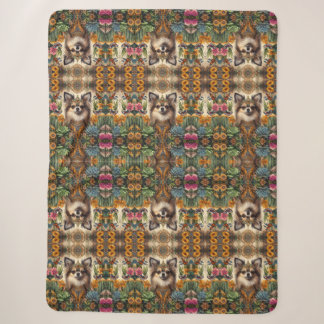 Chihuahua Mexican Floral Abstract Sherpa Blanket