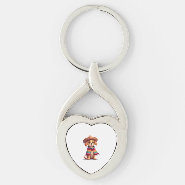 Chihuahua  Mexico  Cinco de Mayo  Funny Dog  (1) Key Ring (Front)
