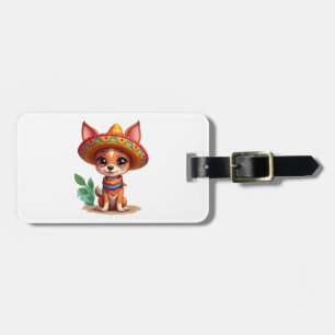 Chihuahua  Mexico  Cinco de Mayo  Funny Dog   (3) Luggage Tag