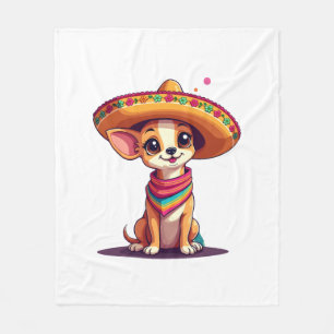 Chihuahua  Mexico  Cinco de Mayo  Funny Dog   (4) Fleece Blanket