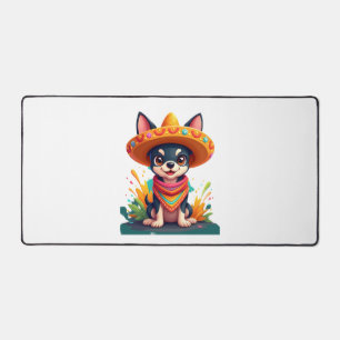 Chihuahua Mexico Cinco de Mayo Funny Dog (5) Desk Mat