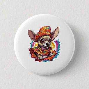Chihuahua Mexico Cinco de Mayo Funny Dog 6 Cm Round Badge