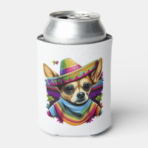 Chihuahua Mexico Cinco de Mayo Funny Dog Can Cooler