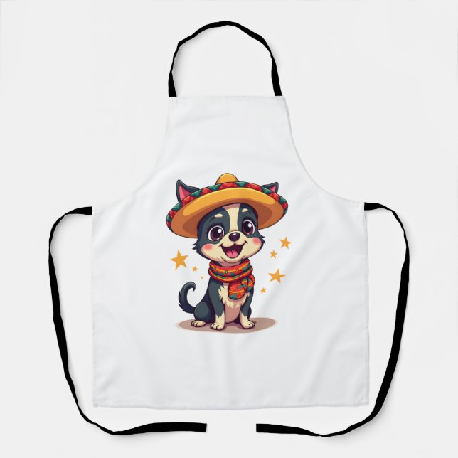 Chihuahua  Mexico  Cinco de Mayo  Funny Dog  Copy Apron (Front)