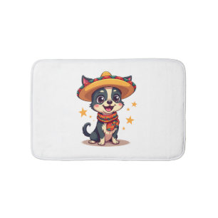Chihuahua  Mexico  Cinco de Mayo  Funny Dog  Copy Bath Mat