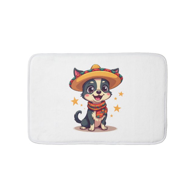 Chihuahua  Mexico  Cinco de Mayo  Funny Dog  Copy Bath Mat (Front)