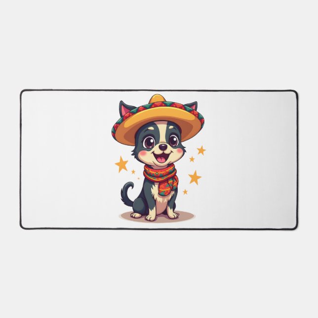 Chihuahua  Mexico  Cinco de Mayo  Funny Dog  Copy Desk Mat (Front)