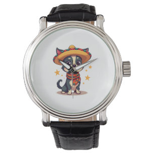 Chihuahua Mexico Cinco de Mayo Funny Dog Copy Watch