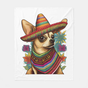 Chihuahua  Mexico  Cinco de Mayo  Funny Dog        Fleece Blanket