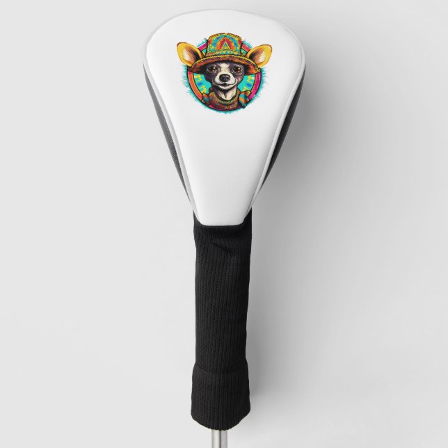 Chihuahua  Mexico  Cinco de Mayo  Funny Dog   Golf Head Cover (Front)