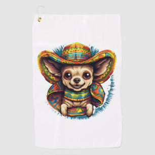 Chihuahua  Mexico  Cinco de Mayo  Funny Dog        Golf Towel