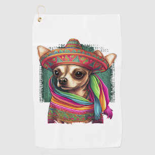 Chihuahua  Mexico  Cinco de Mayo  Funny Dog        Golf Towel