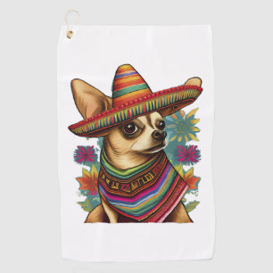 Chihuahua  Mexico  Cinco de Mayo  Funny Dog        Golf Towel