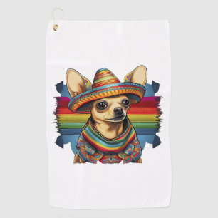 Chihuahua  Mexico  Cinco de Mayo  Funny Dog       Golf Towel