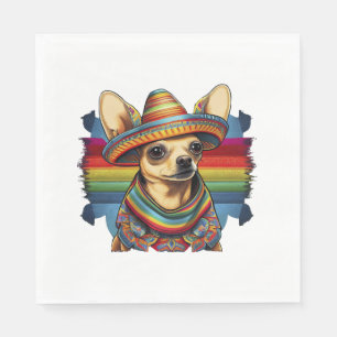 Chihuahua Mexico Cinco de Mayo Funny Dog Napkin