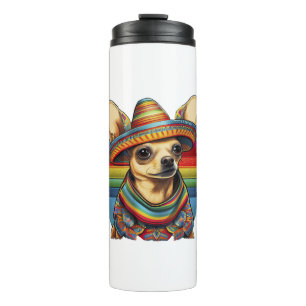 Chihuahua  Mexico  Cinco de Mayo  Funny Dog       Thermal Tumbler