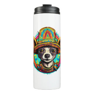 Chihuahua  Mexico  Cinco de Mayo  Funny Dog   Thermal Tumbler