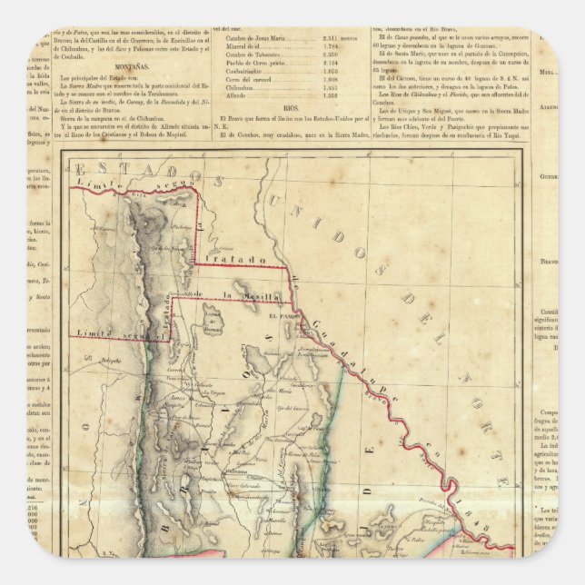 Chihuahua, Mexico Square Sticker (Front)