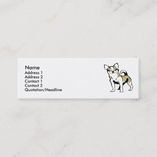 Chihuahua Mini Business Card (Front)