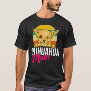 Chihuahua Mom Dog Retro Sunset Women Pets T-Shirt