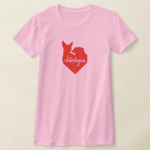 Chihuahua Mom Love Heart Chimigos Logo T-Shirt