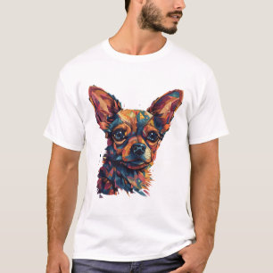 Chihuahua Mosaic Geometrical Art Dog T-Shirt