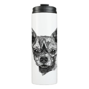 Chihuahua Mosaic Geometrical Art Dog Thermal Tumbler