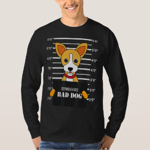 Chihuahua Mug Shot Bad Dog Mum Dad T-Shirt