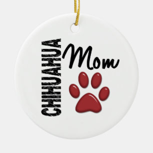 Chihuahua Mum 2 Ceramic Tree Decoration