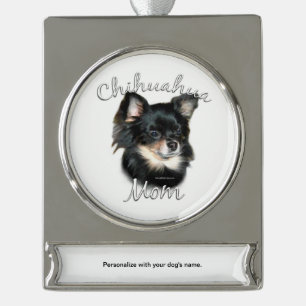 Chihuahua Mum 2 Silver Plated Banner Ornament