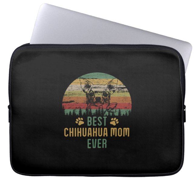 Chihuahua mum laptop sleeve (Front)