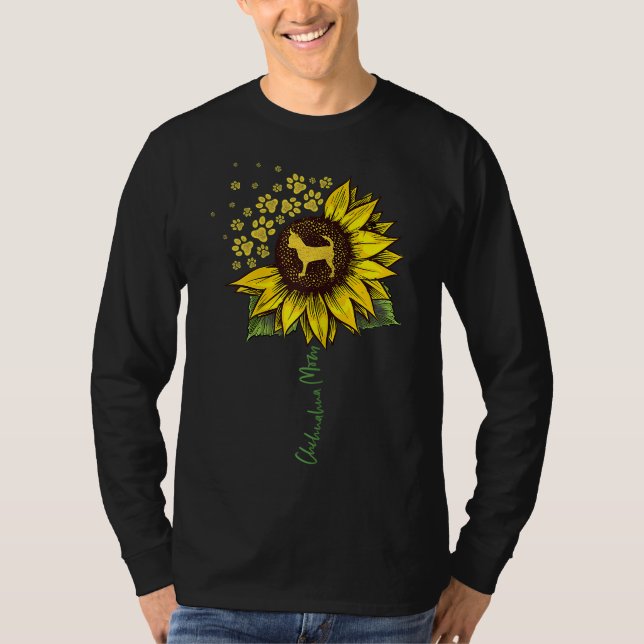Chihuahua Mum Sunflower Chiwawa Lover Gifts Dog Mo T-Shirt (Front)