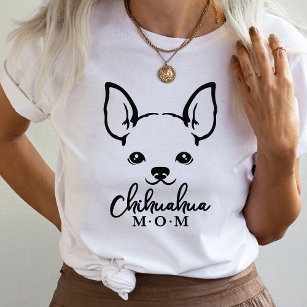 Chihuahua Mum T-Shirt with Chihuahua Face Graphic