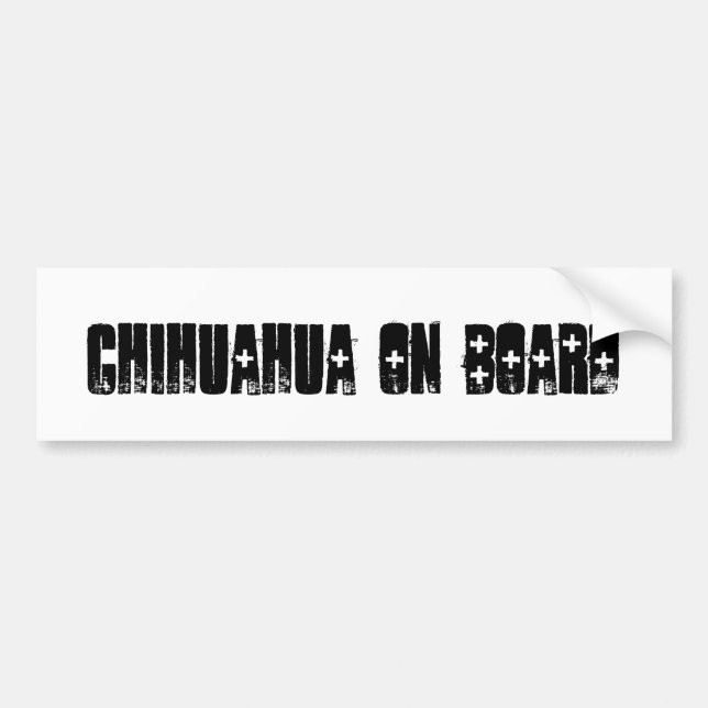 Chihuahua On Board Bumper Sticker (Front)