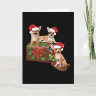Chihuahua On Box Letter Christmas Ornament Cute Card