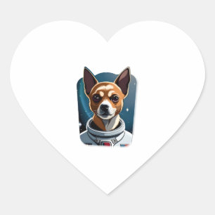 Chihuahua ¨One small step for a dog Heart Sticker
