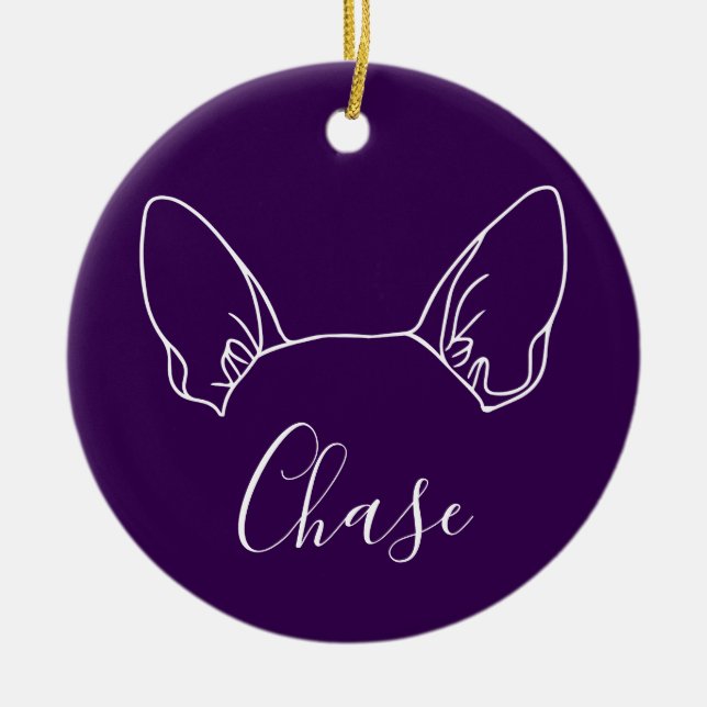 Chihuahua Ornament (Paw Prints) (Front)