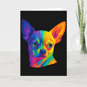 Chihuahua P Art Rtrait For Dog Owners  Card