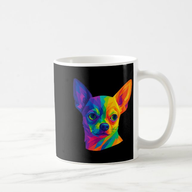 Chihuahua P Art Rtrait For Dog Owners  Coffee Mug (Right)