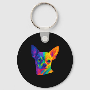 Chihuahua P Art Rtrait For Dog Owners Key Ring