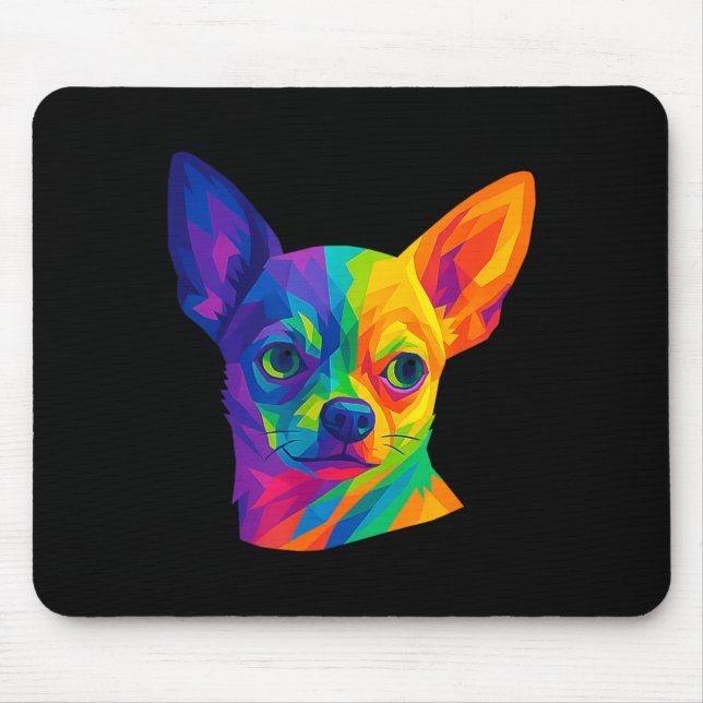 Chihuahua P Art Rtrait For Dog Owners  Mouse Pad (Front)